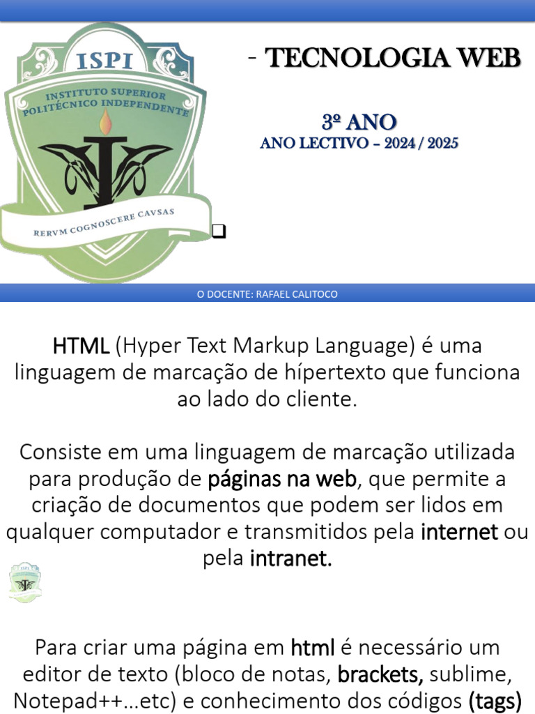 Fundamentos de HTML e CSS para Web | PDF | Html | Informática