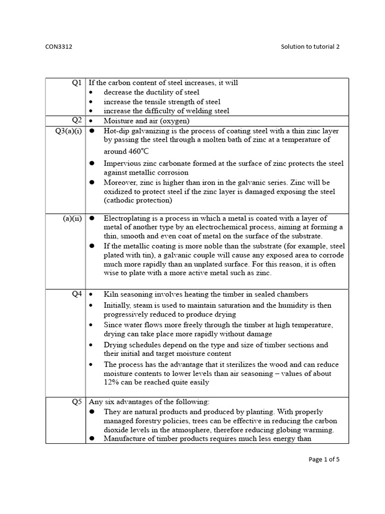 Tutorial 5 Answer Pdf Corrosion Lumber