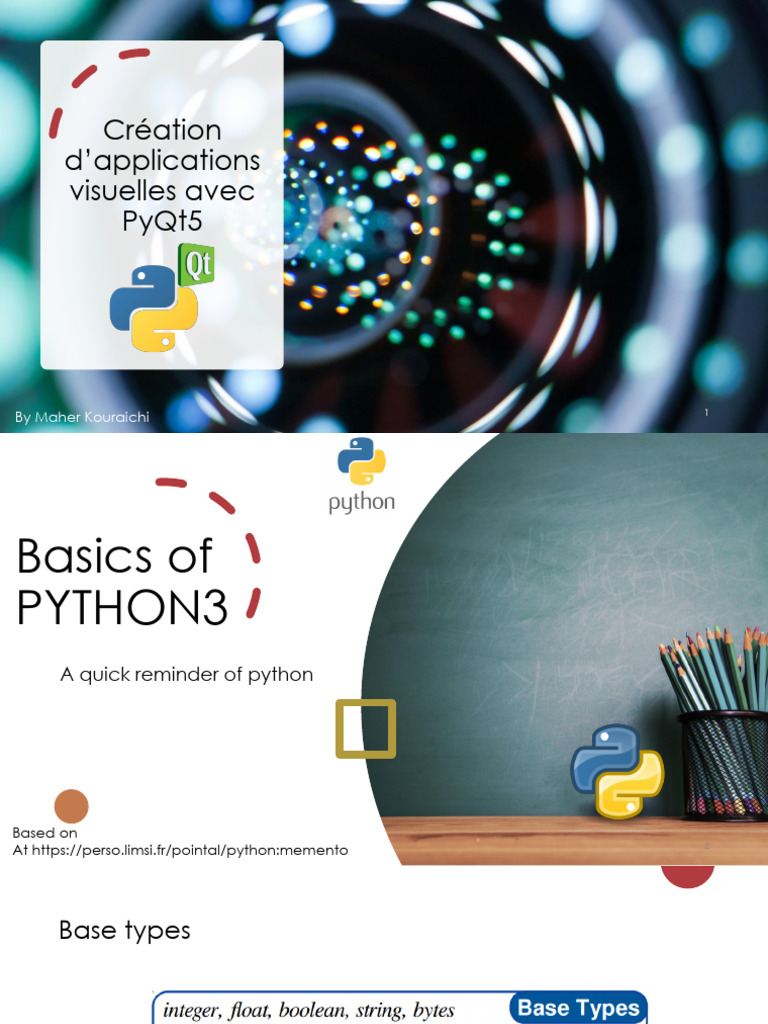 Développement d'applications avec PyQt5 | PDF | Interface graphique ...