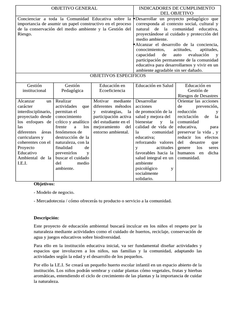 Proyecto Del Cuidado Del Medio Ambiente - Angie. | PDF | Residuos ...