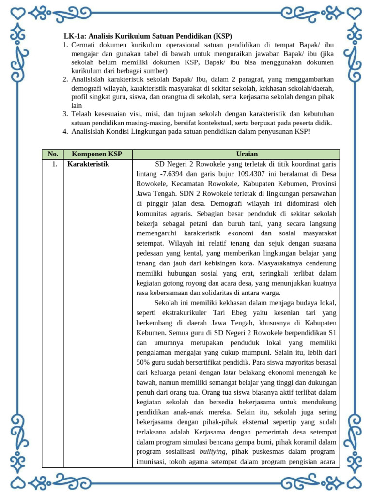 Contoh LK 1 | PDF