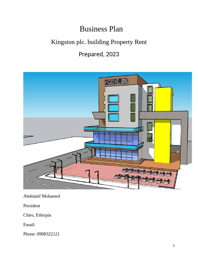 Kingston plc Property Rent Business Plan | PDF | Depreciation | Expense