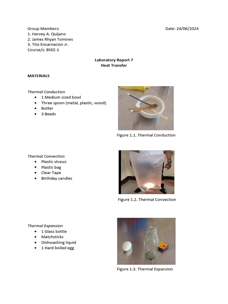 Heat Transfer Laboratory Report | PDF | Heat | Convection