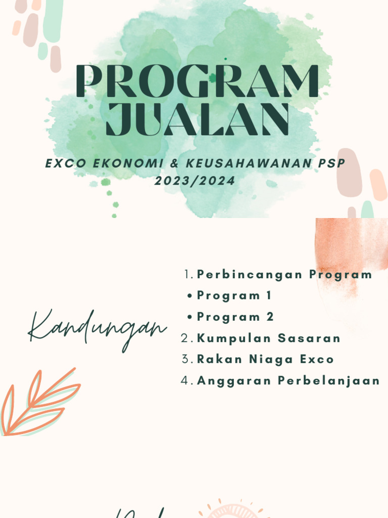 Program Jualan | PDF