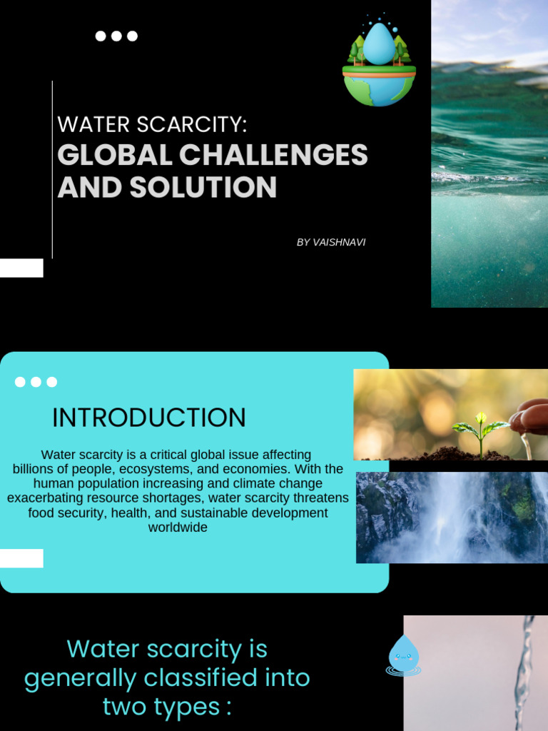 Black Blue Modern Water Conservation Presentation | PDF | Water ...