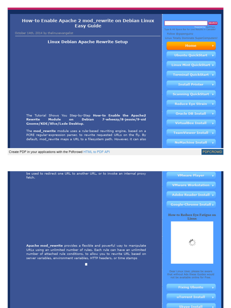 Tutorialforlinux Com 2014 10 14 How To Enable Apache 2 Mod R | PDF ...