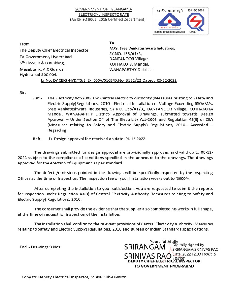 Design Approval | PDF | Transformer | Electrical Substation