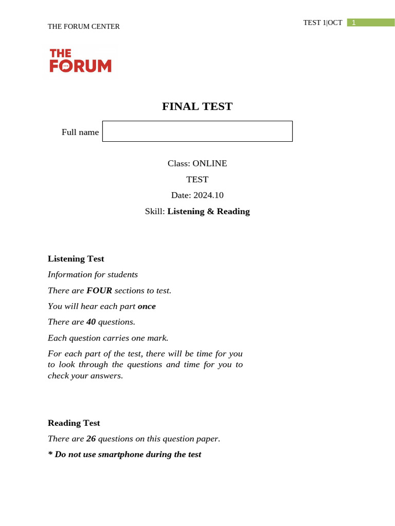 Test 1 - Oc1 | PDF | Piracy