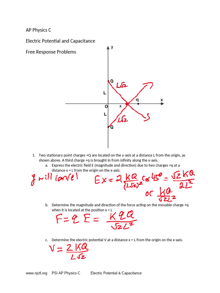 Electric Potential & Capacitance Problems | PDF | Sphere | Electric Field