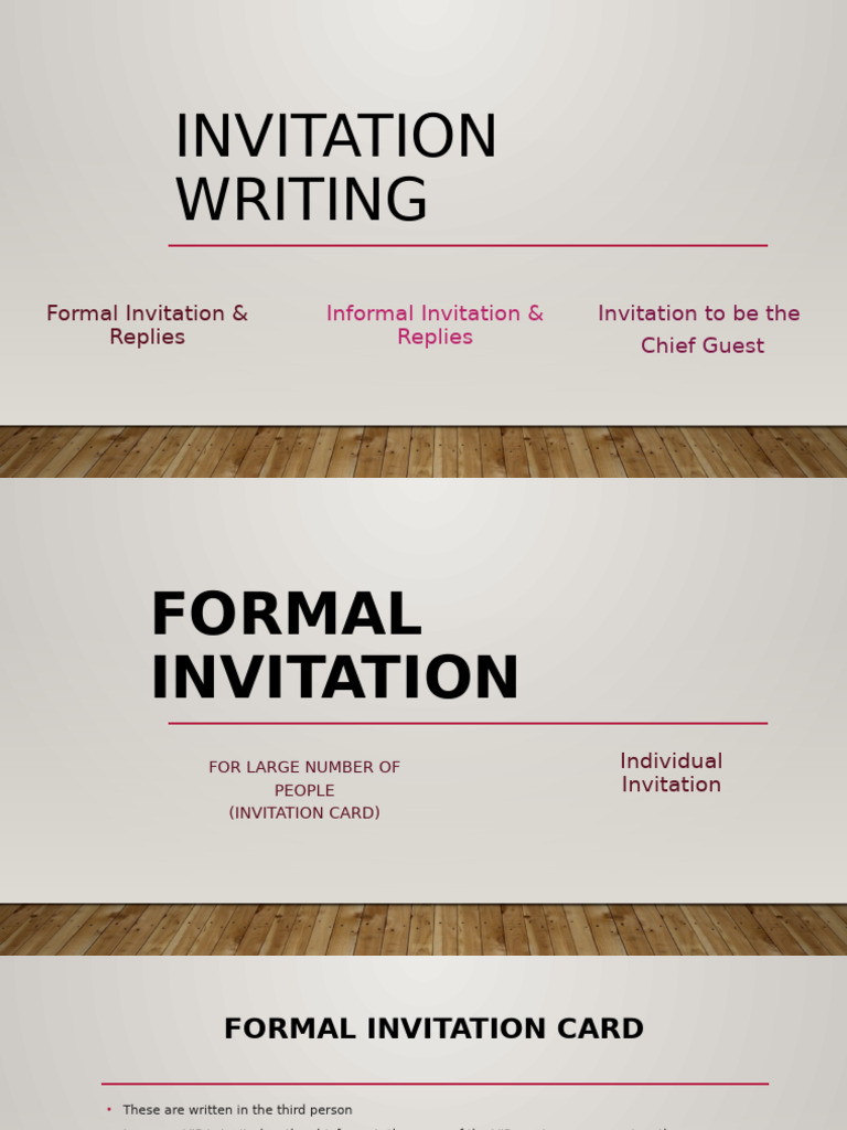 Invitation Writing | PDF