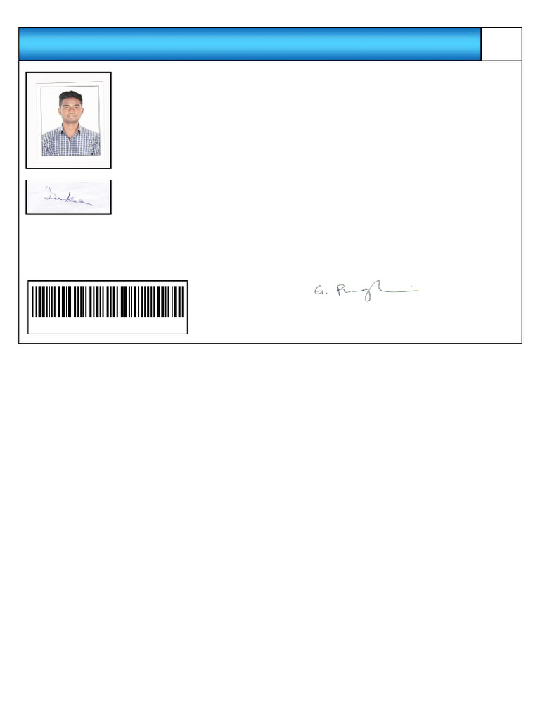 G644 Z10 Admit Card | PDF | Identity Document | Government And Personhood