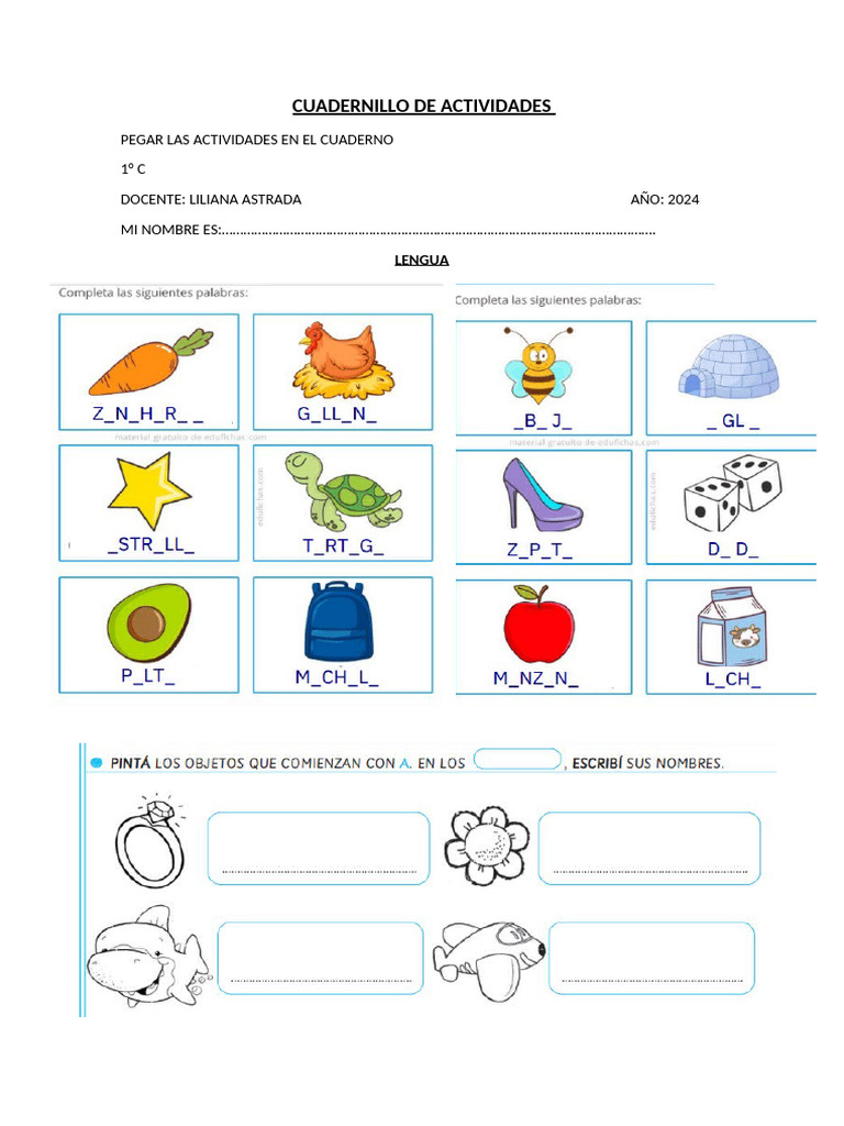 Cuadernillo de Actividades para Reforzar Alumnos en Proceso | PDF