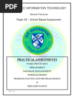 (Instructions) CXC CSEC INFORMATION TECHNOLOGY - SBA - 2023 | PDF ...