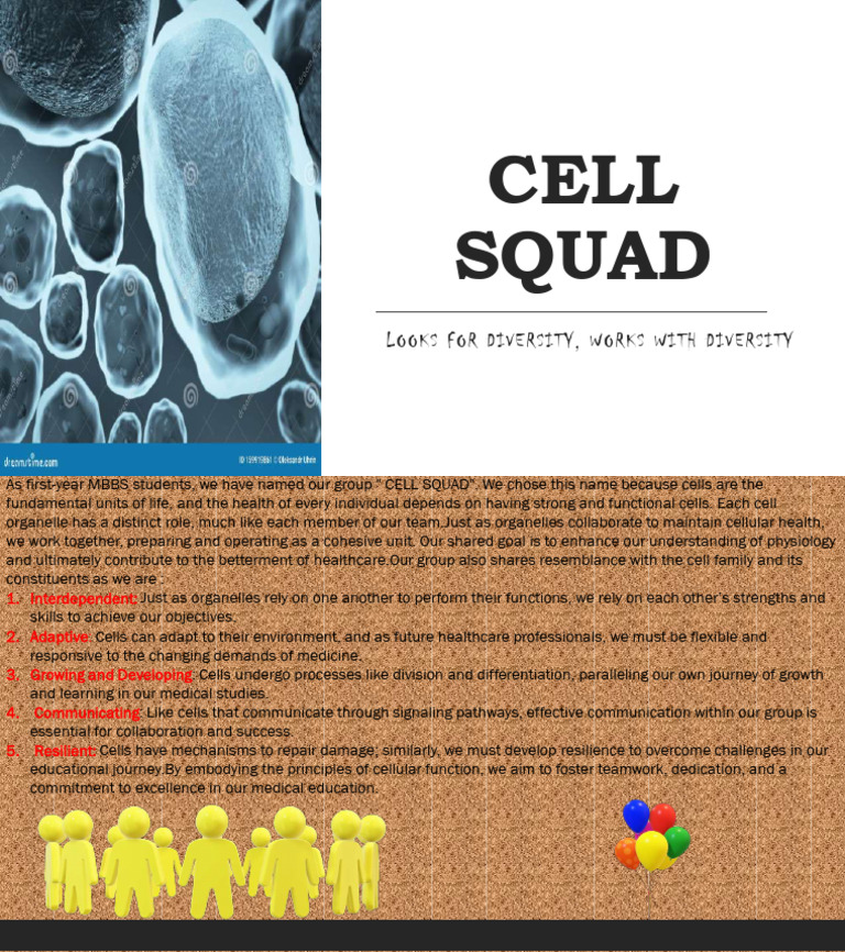 Cell Squad: Embracing Teamwork in Medicine | PDF