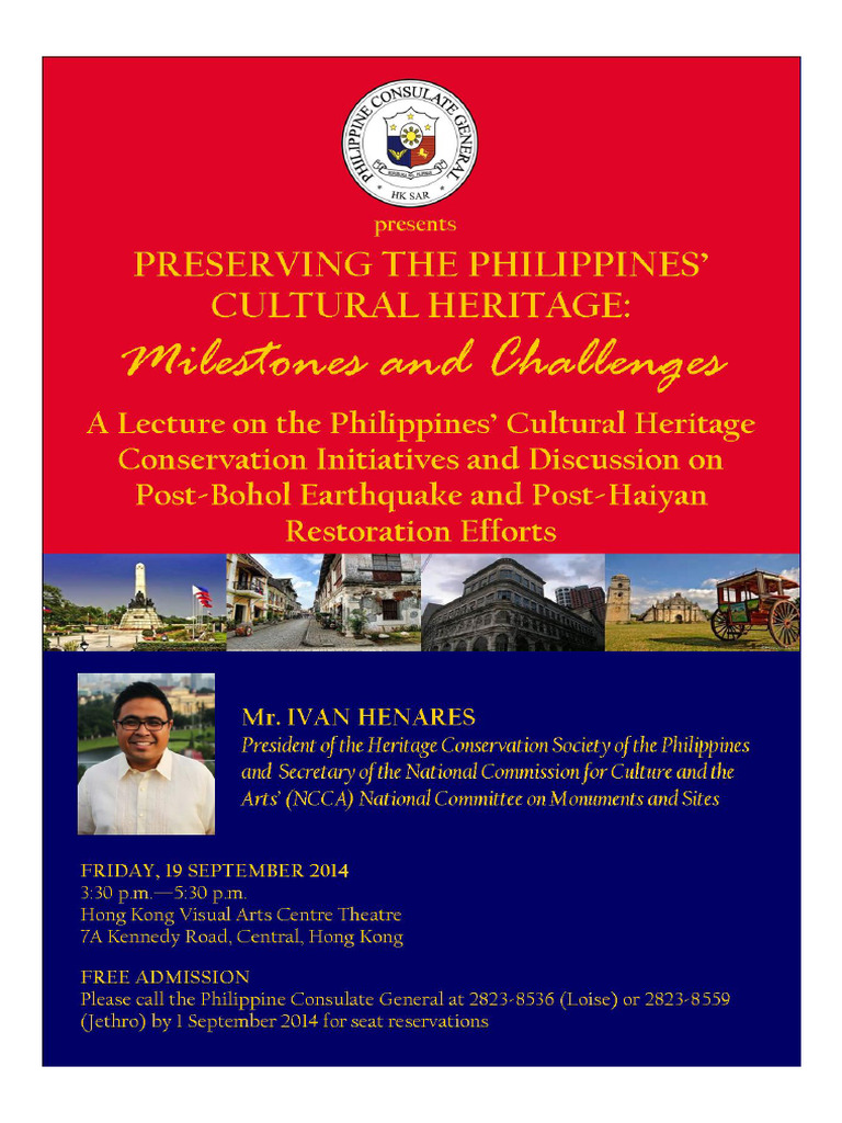 2014-09-19 Preserving The Philippines Cultural Heritage | PDF | Philippines