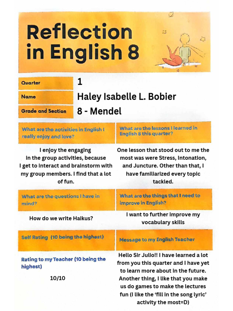 Student Reflection on Group Learning | PDF