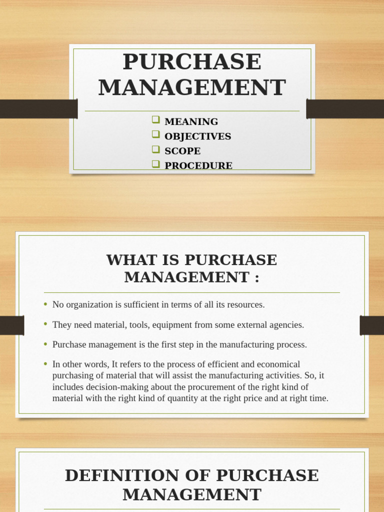 Understanding Purchase Management Basics | PDF | Supply Chain | Inventory