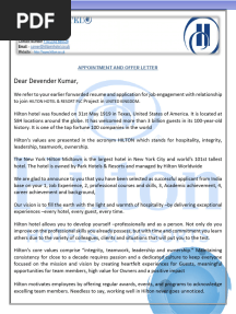 Appointment and Offer Letter Devender Kumar