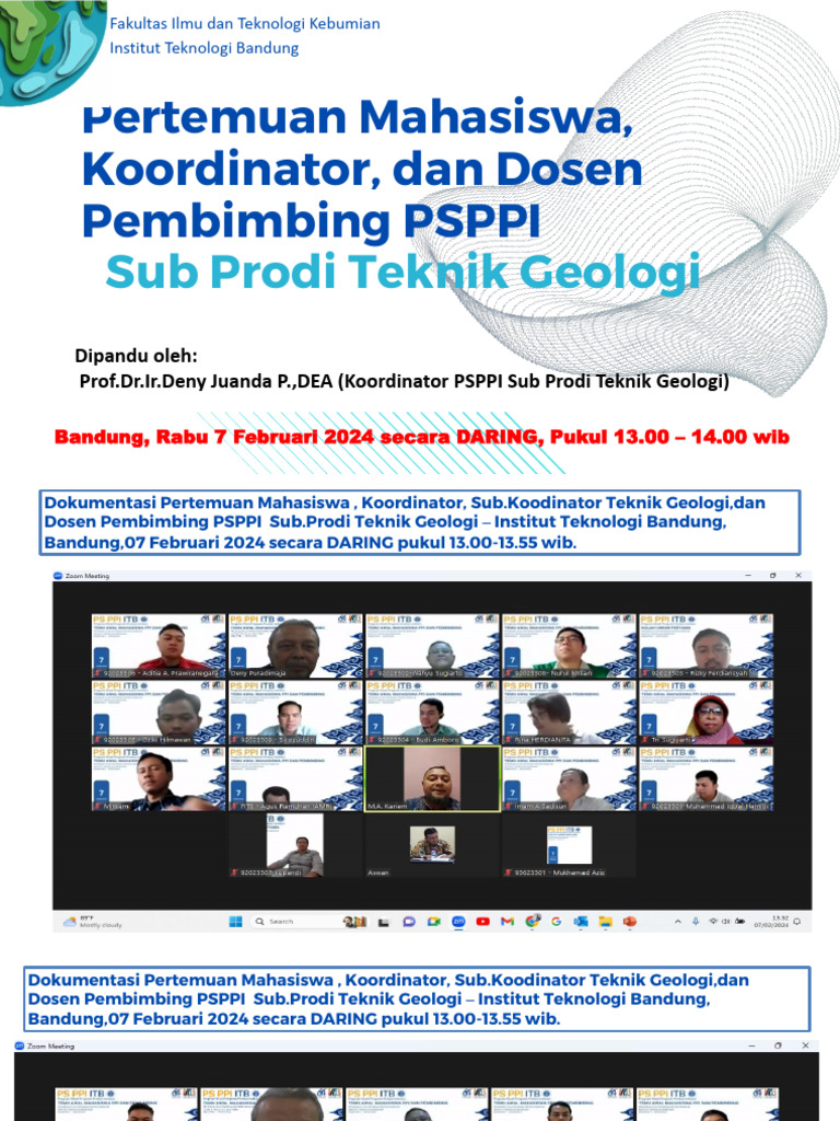 DJP-PSPPI-GL-07Feb24-Temu Awal Mahasiswa PSPPI Sub Prodi Teknik Geologi ...
