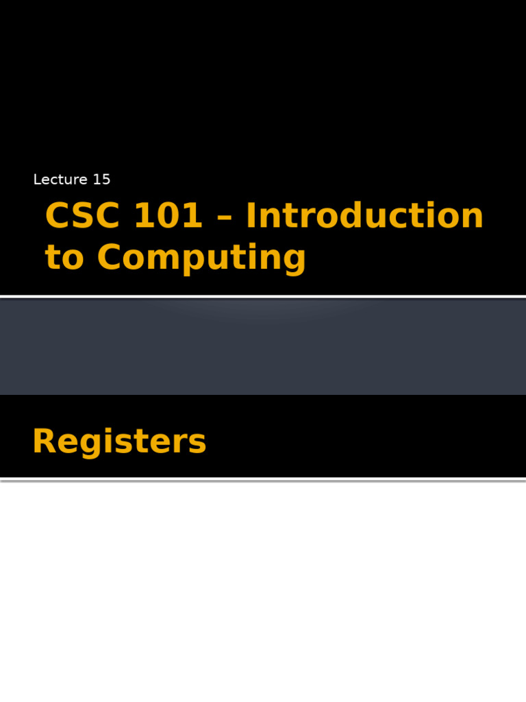 Understanding CPU Registers in Computing | PDF