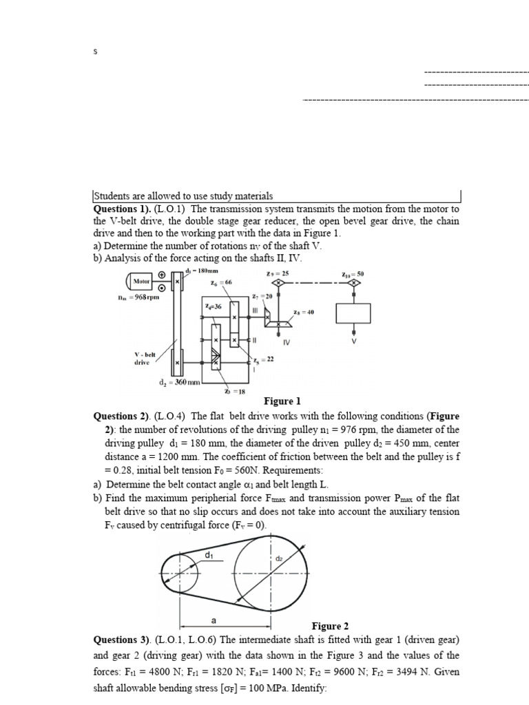 Mechanical Drive System Calculations | PDF | Belt (Mechanical) | Gear