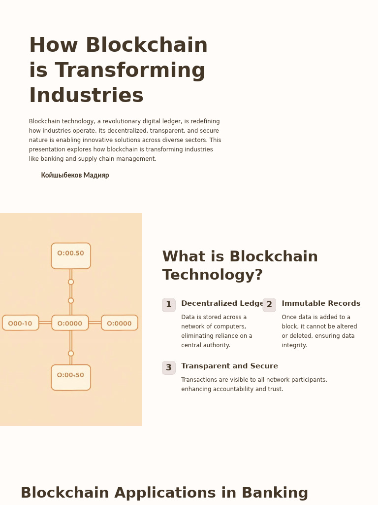 How Blockchain Is Transforming Industries | PDF | Business | Service ...