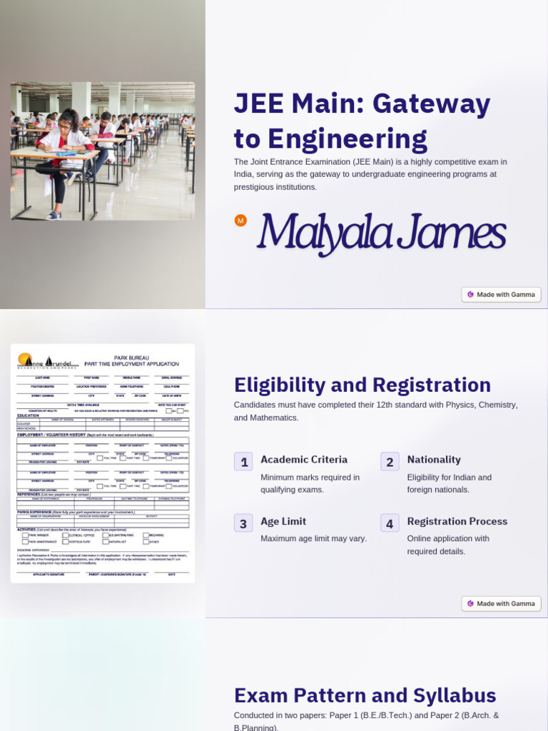 JEE Main: Gateway to Engineering Admissions | PDF | University And ...