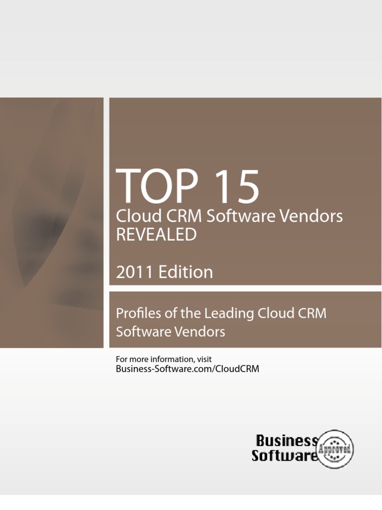 Top 15 Cloud CRM | PDF | Salesforce.Com | Customer Relationship Management