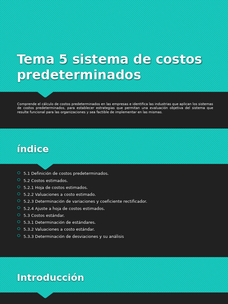 Sistema de Costos Predeterminados | PDF | Costo | Presupuesto