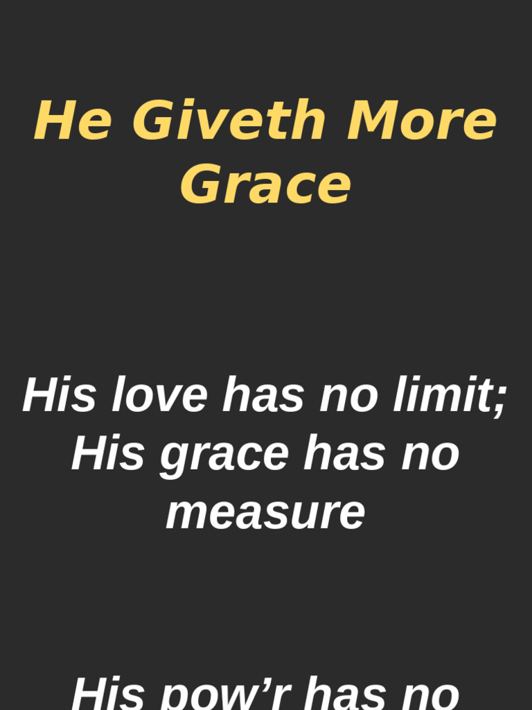 Limitless Love and Grace | PDF