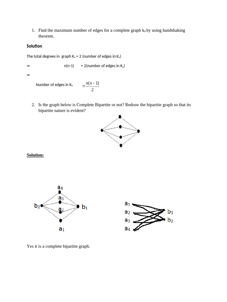Graph Theory Problems and Solutions | PDF
