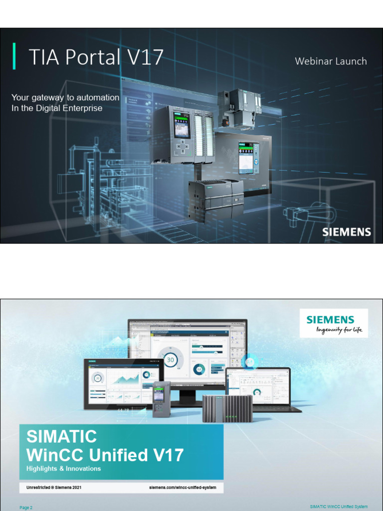 WinCC Unified V17 Webinar Launch | PDF | Programmable Logic Controller ...