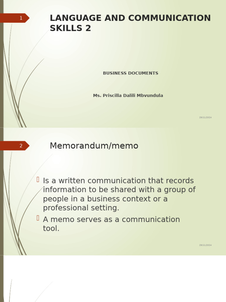 Types of Formal Business Documents | PDF | Memorandum | Human Communication