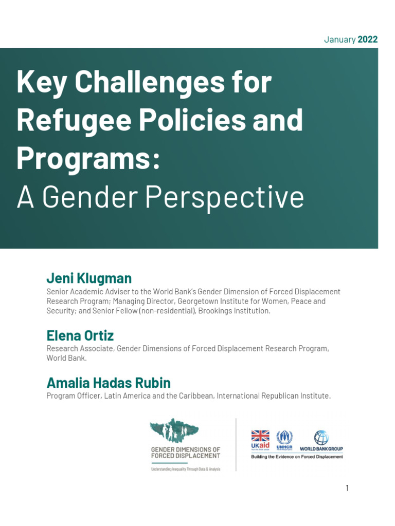 Gendered Challenges in Refugee Policies | PDF | Refugee | United ...