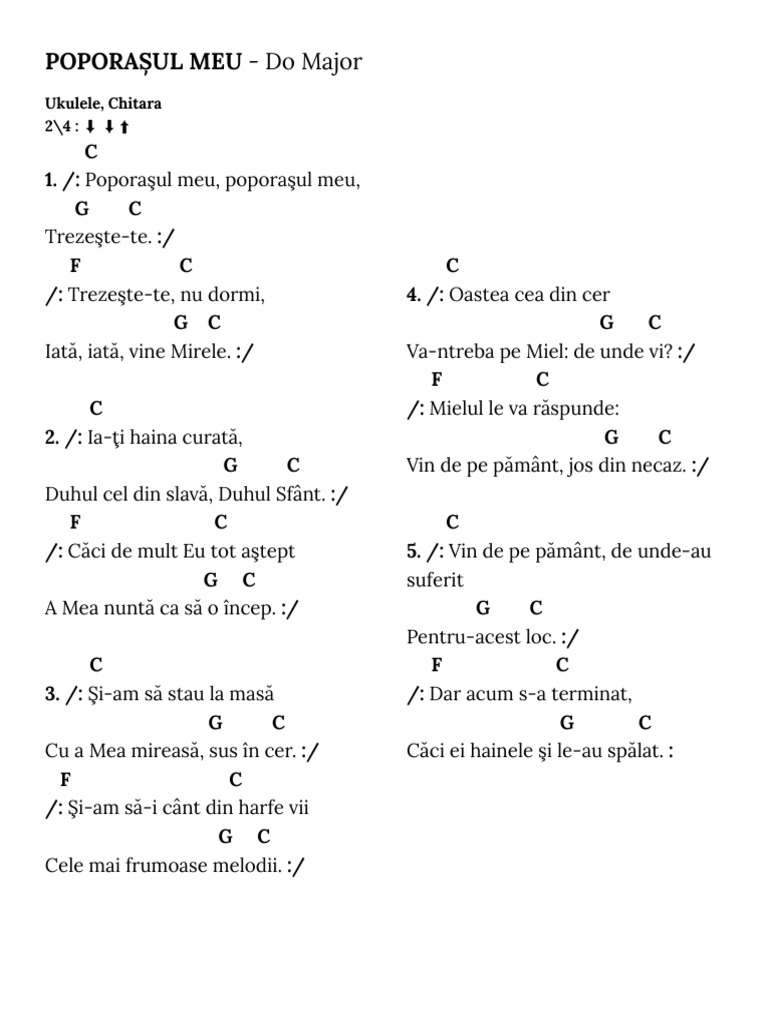 Poporasul Meu Acorduri | PDF