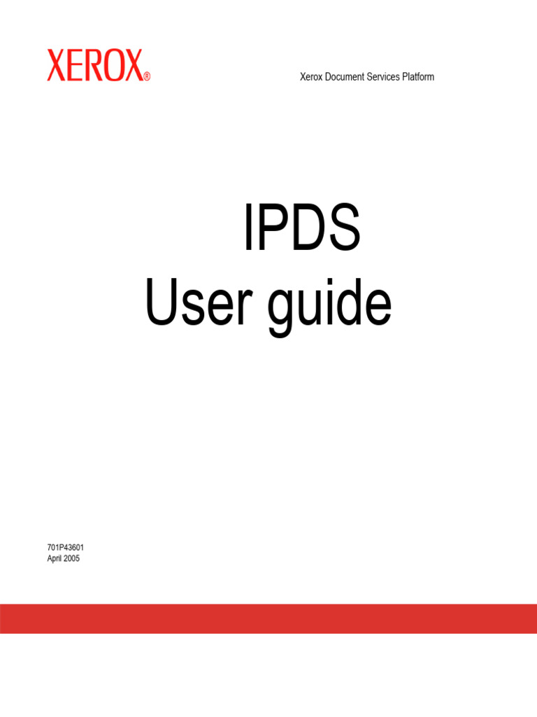 IPDS User Guide for Xerox Systems | PDF | Graphical User Interfaces ...