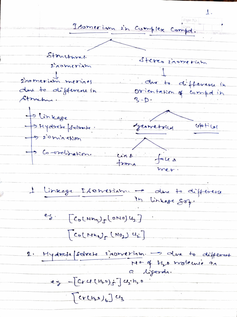 Isomerism in Complex Compound | PDF