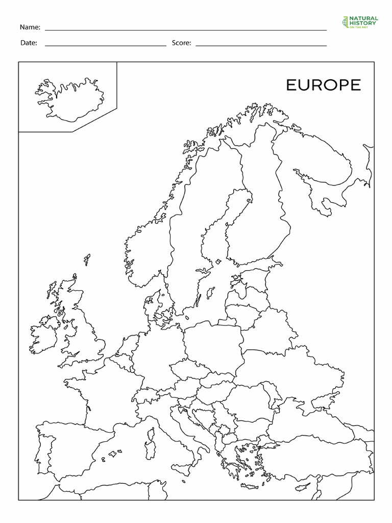 Printable Blank Map of Europe | PDF