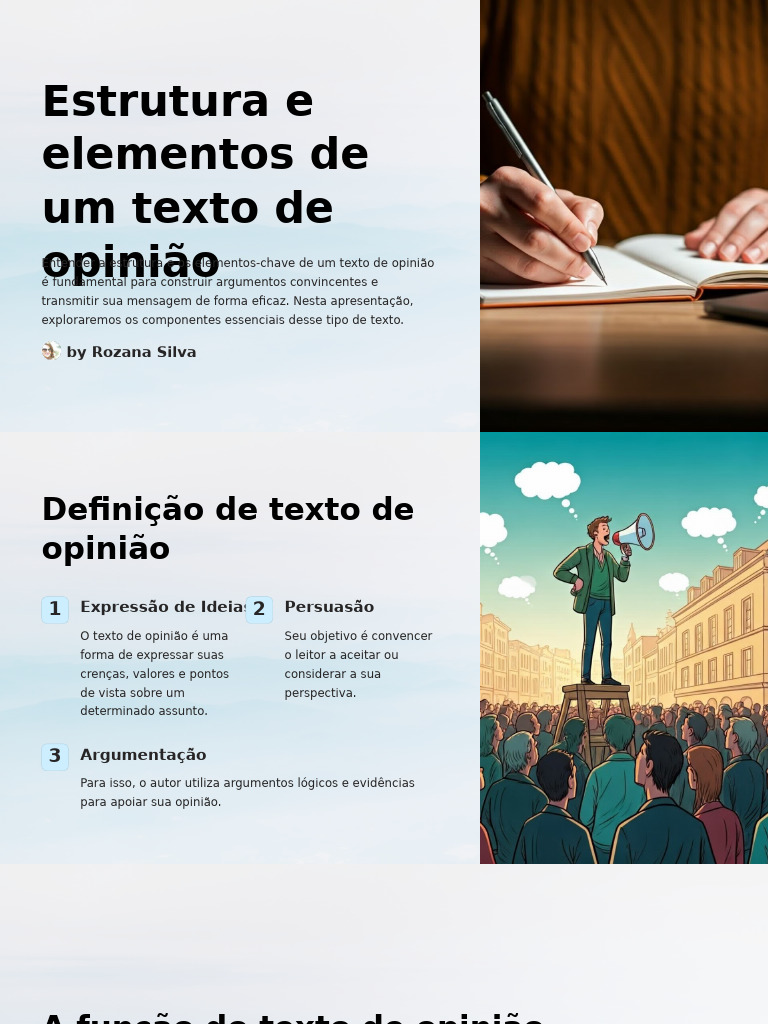 Estrutura e Elementos de Um Texto de Opiniao | PDF | Argumento