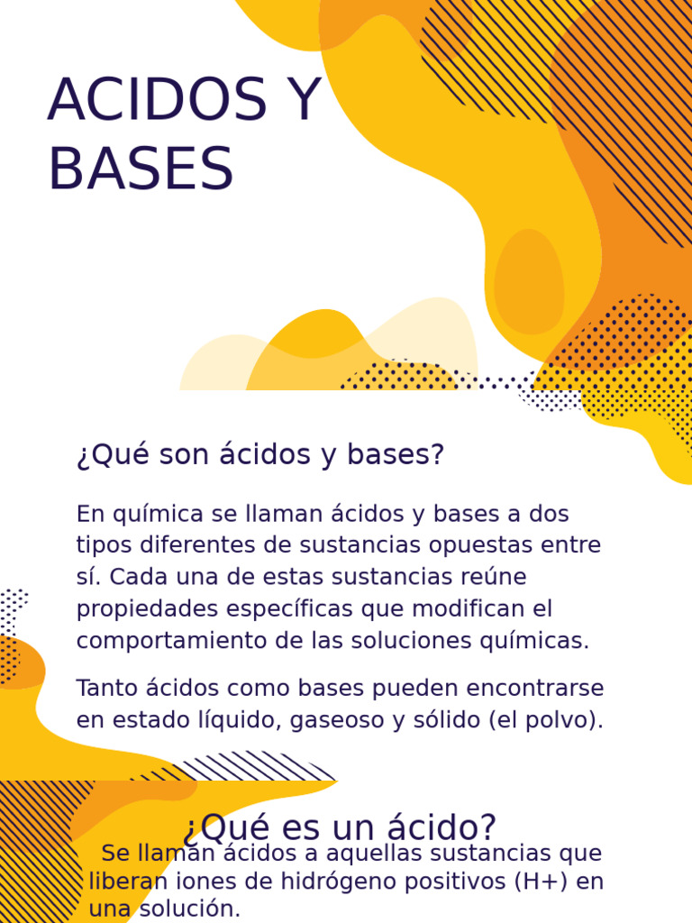 Bases y Acidos.. | PDF | Ácido | Hidróxido