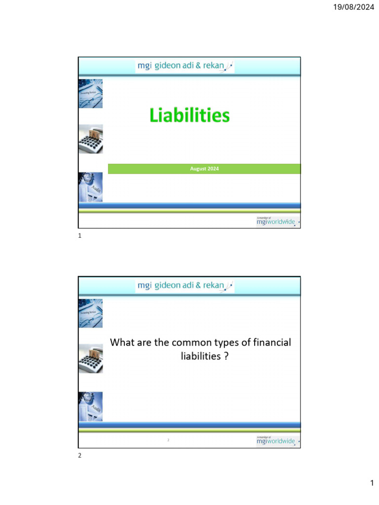 Common Types of Financial Liabilities | PDF | Debt | Bonds (Finance)