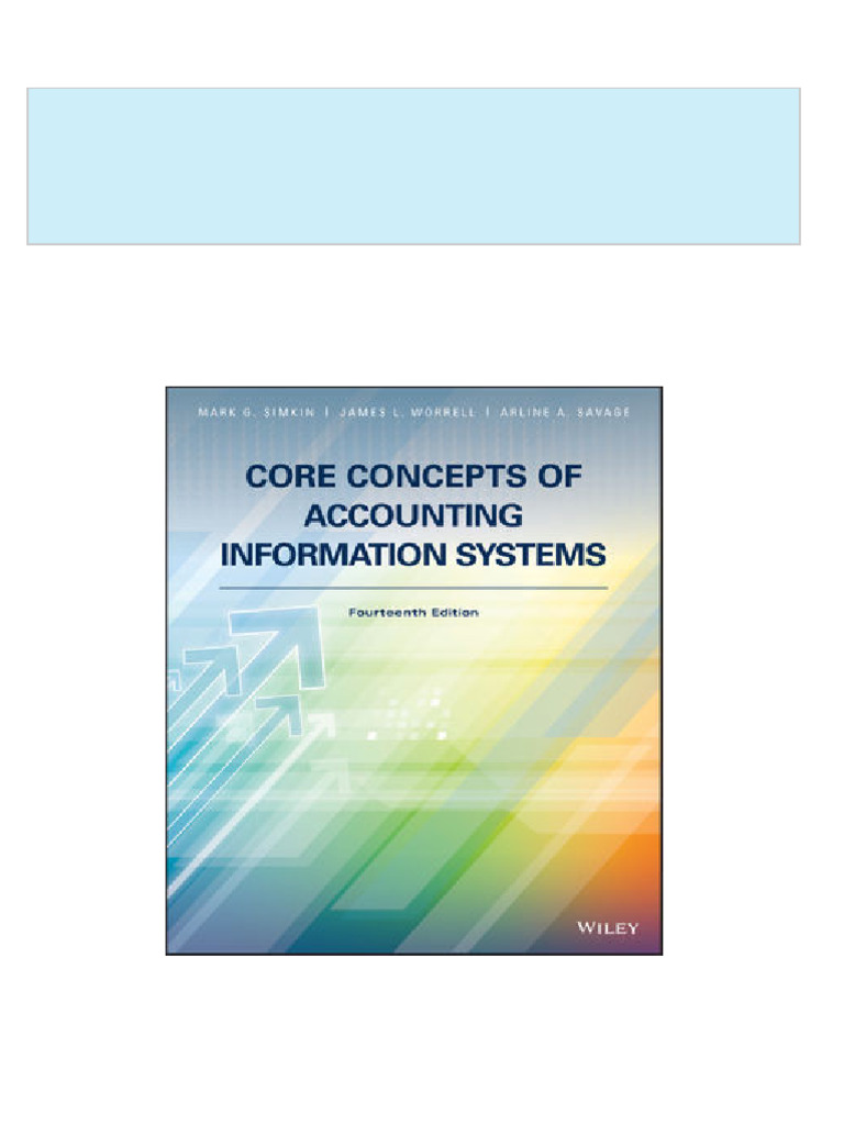 Solution Manual For Core Concepts of Accounting Information Systems ...