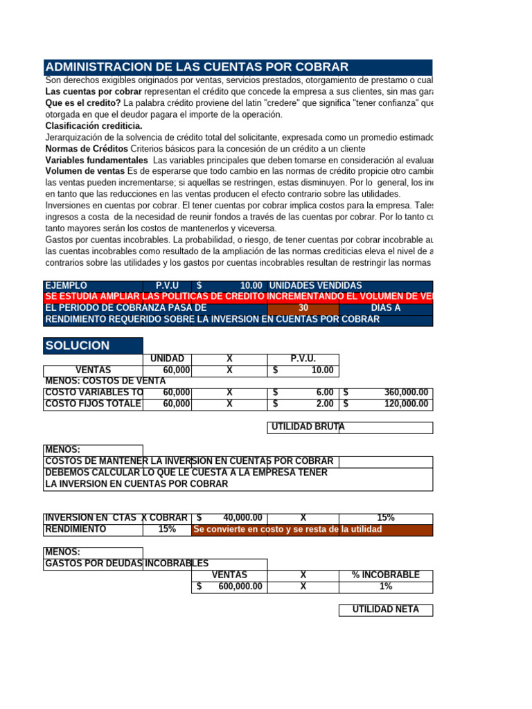 Gestión Efectiva de Cuentas por Cobrar | PDF | Crédito | Finanzas y dinero