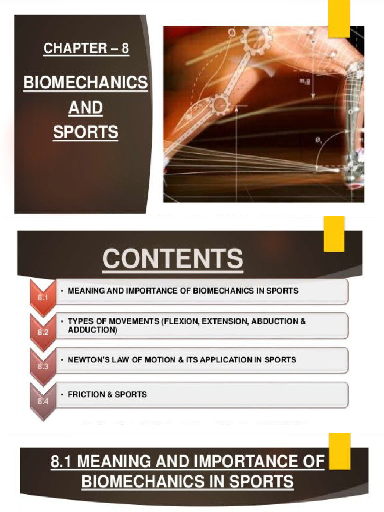 Chapter 8 Biomechanics and Sports | PDF