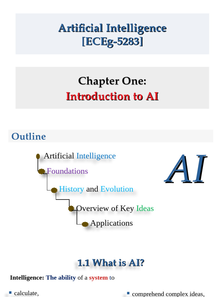 Chapter 1 Artificial Intelligence Pdf Artificial Intelligence