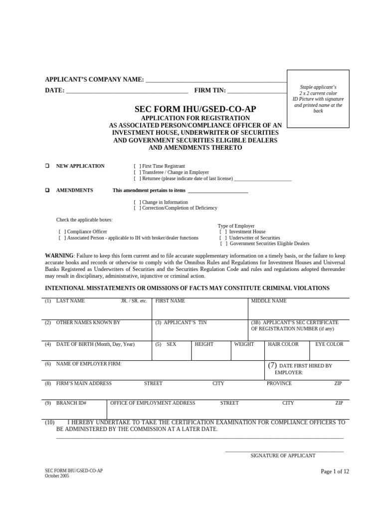 Sec Form Ihu Gsed Co AP | PDF | Securities (Finance) | U.S. Securities ...