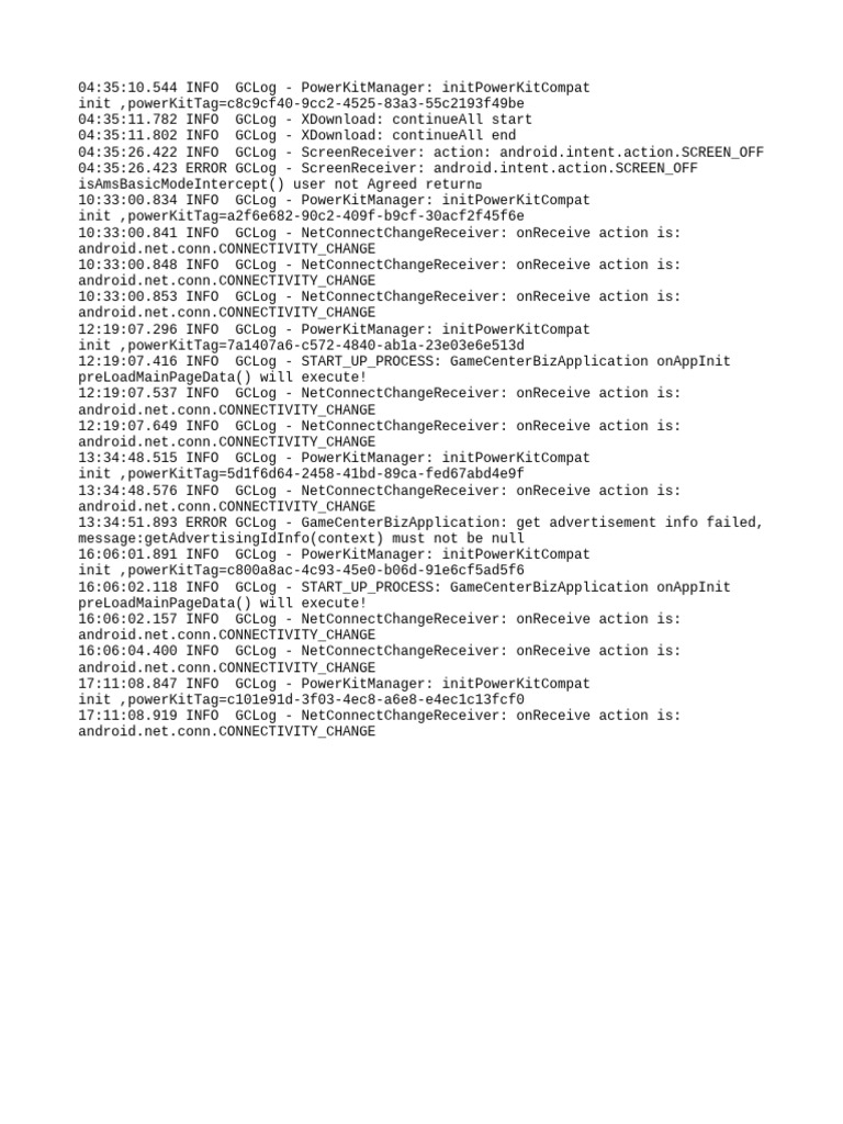 PowerKitManager and Connectivity Logs | PDF
