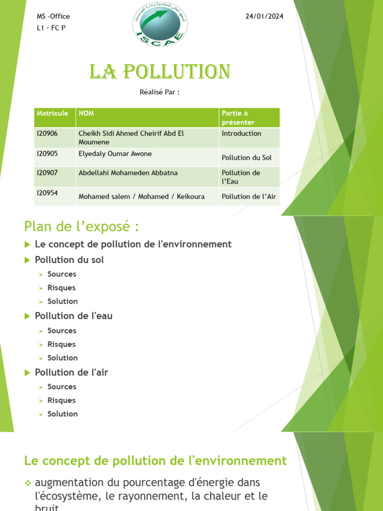 Pollution : Causes, Risques et Solutions | PDF | la pollution ...