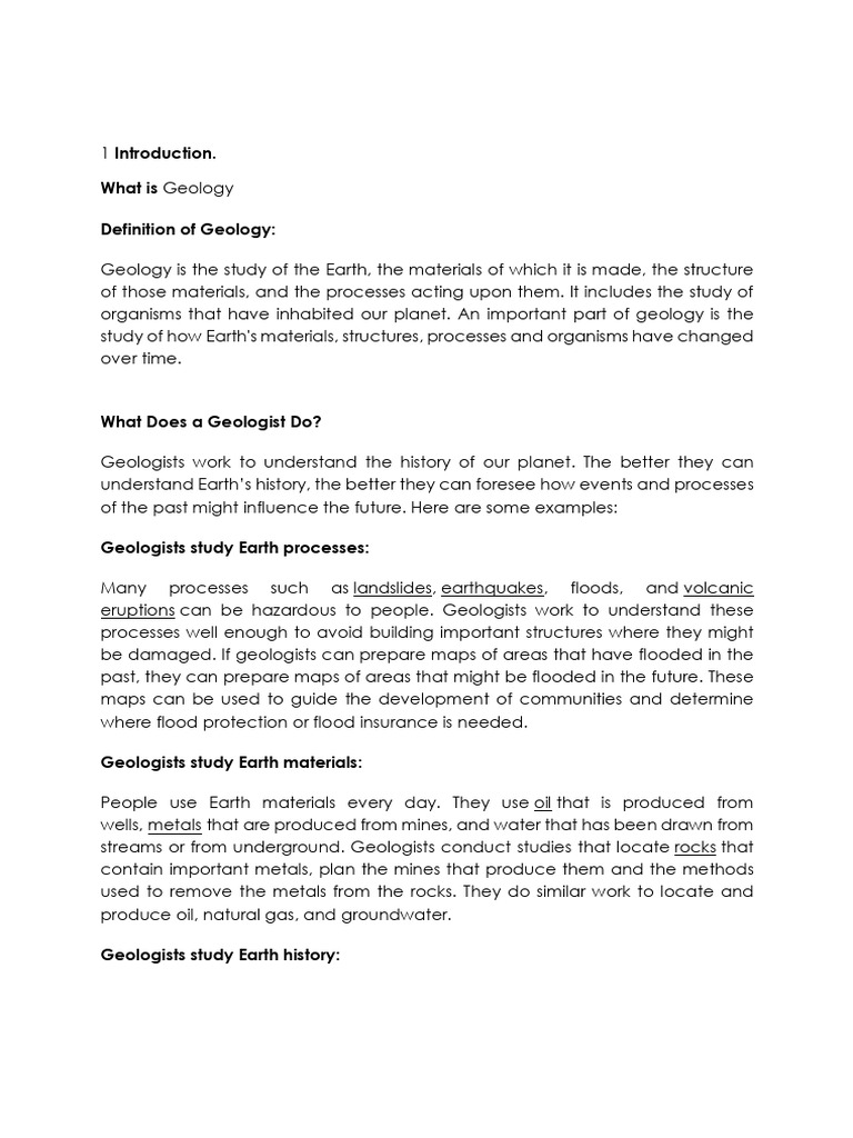 GEOLOGY - NOTES - B-TEC - YRS - 3 - NOTES 1 - Module 1 | PDF | Rock ...