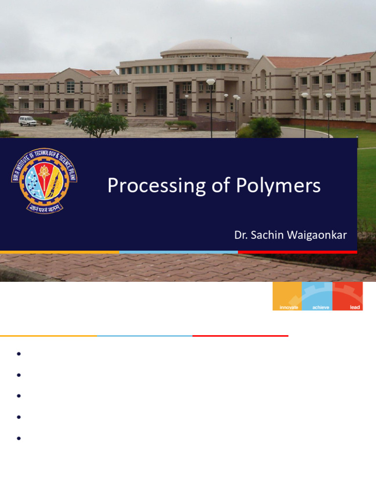 Processing of Polymers 1 | PDF | Industrial Processes | Secondary ...